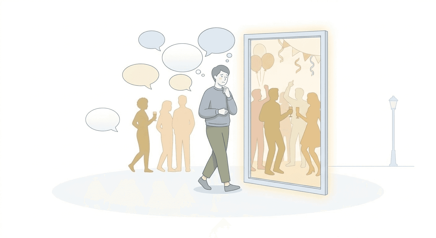 How to Stop Avoiding Parties When You Have Social Anxiety article illustration