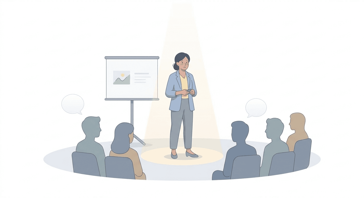 How to Handle Presenting in Class With Social Anxiety article illustration