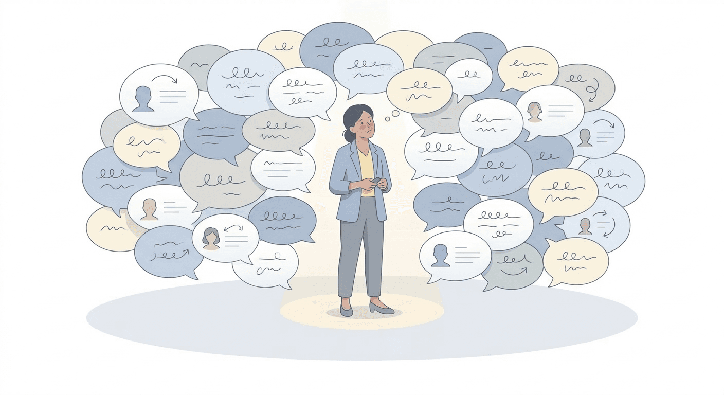 How to Stop Rehearsing Conversations in Your Head article illustration